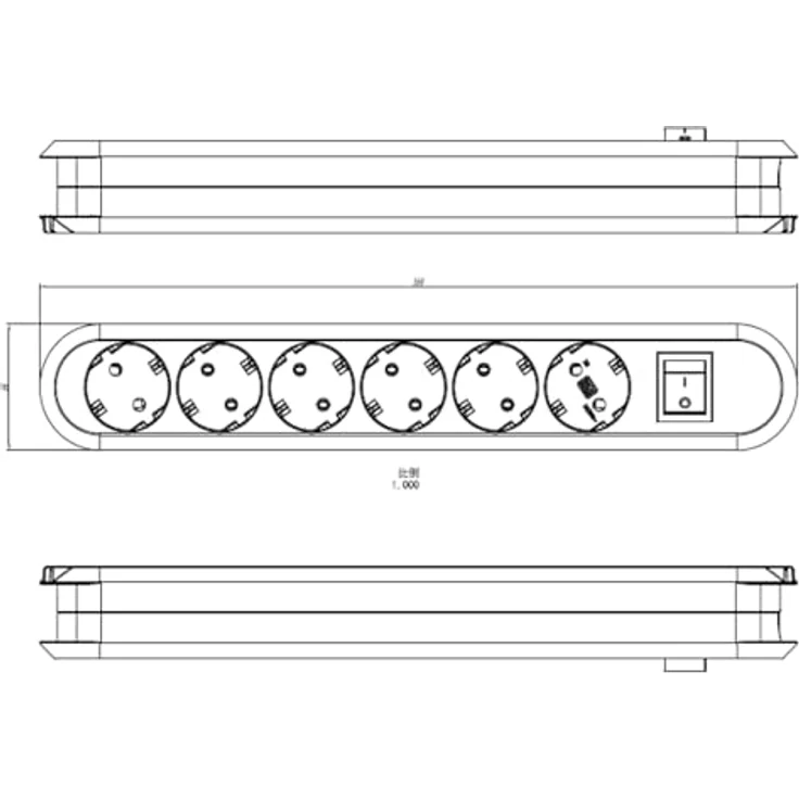 BACHMANN Steckdosenleiste 6fach 500cm Sch – Bild 3