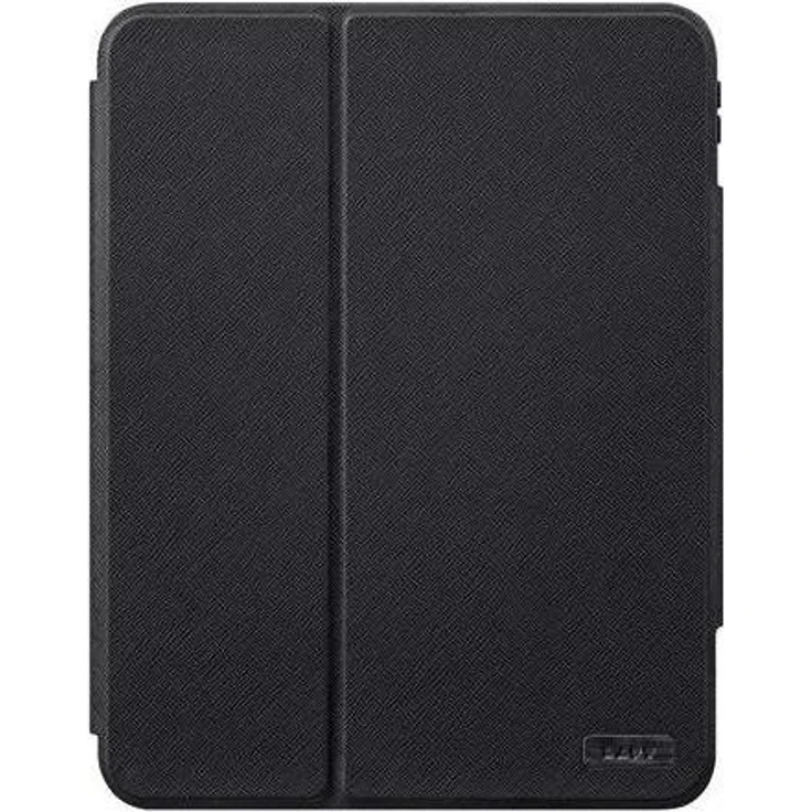 Laut Prestige Folio MG, Tablet-Hülle für iPad Air 13 (2024, M2) aus Saffiano-Kunstleder, Schwarz, mit MagSpin-Befestigungssystem und abnehmbarem Folio-Design