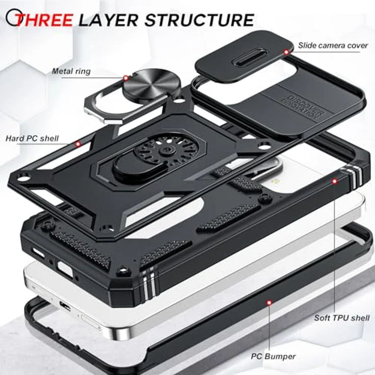 LeYi Panzerhülle für Samsung Galaxy A36 5G, Ständer Case mit Kameraschutz und schockabsorbierenden Eigenschaften – Bild 5