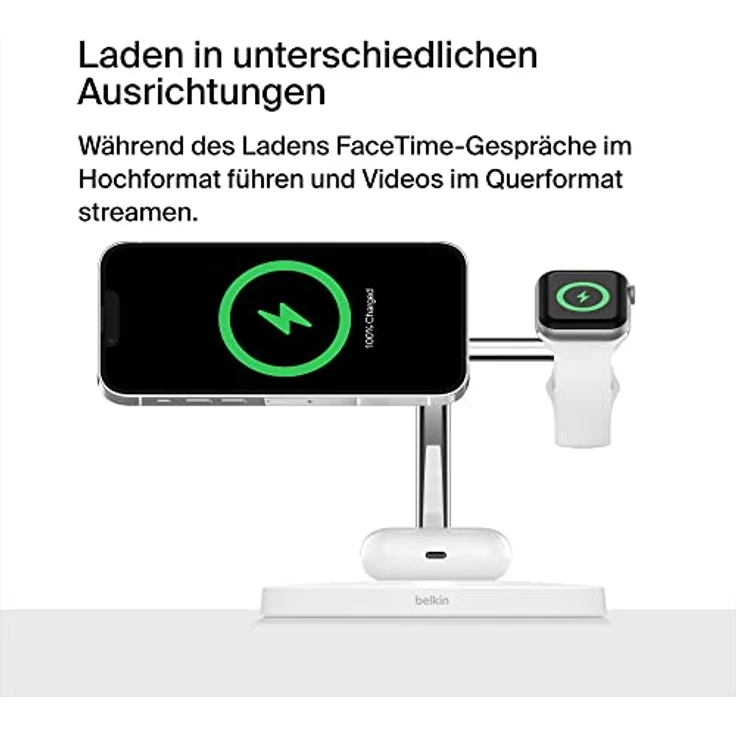 Belkin MagSafe 3-in-1-Ladegerät iPhone 12-13 Serie, weiß – Bild 6