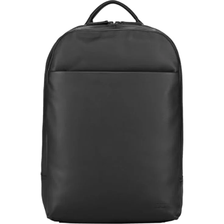 Jost Tromsoe Backpack Black, Leder Laptoprucksack mit gepolstertem Laptopfach und Trolleyhalterung – Bild 1