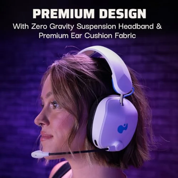 PDP PS5 Phantom Wireless Headset White, Gaming-Headset mit Dual-Mode-Funktionen und 40 Stunden Akkulaufzeit – Bild 3