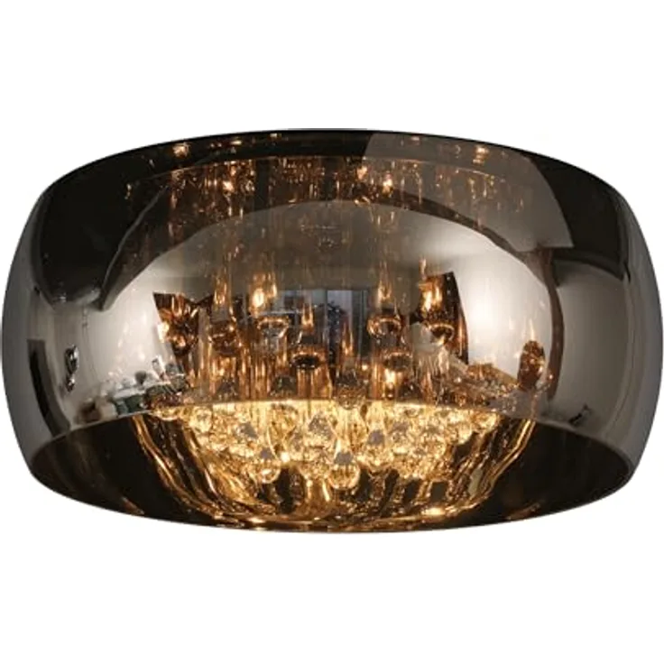 LUCIDE PEARL Deckenleuchte 50 cm Chrom aus Glas - Smarte Deckenbeleuchtung