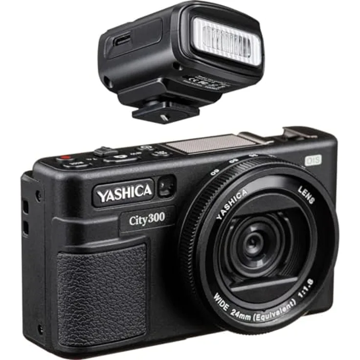 Yashica City 300 Kompaktkamera, 50 MP, 4K Ultra HD, CMOS Sensor, Schwarz