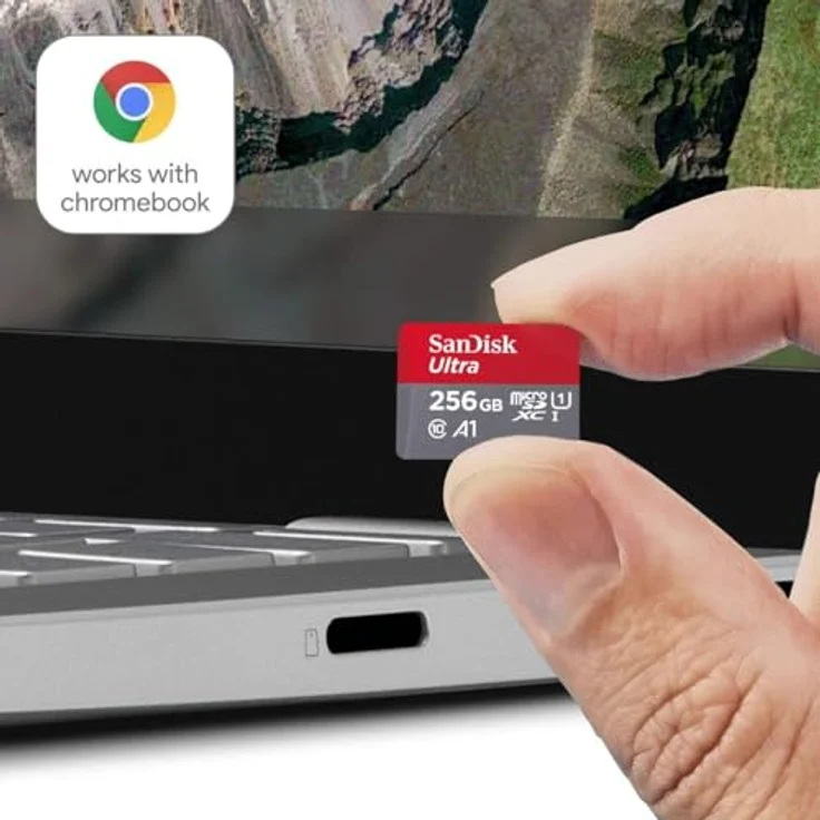 Sandisk microSDXC Ultra, Speicherkarte (256 GB, Class 10, 150 MB/s Lesegeschwindigkeit) + SD-Adapter, Chromebooks – Bild 6