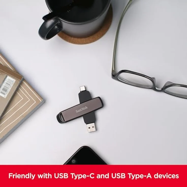 SanDisk Extreme PRO Dual Drive, 256 GB USB Stick mit USB-C und USB-A, langlebiges Metallgehäuse, Schwarz – Bild 7