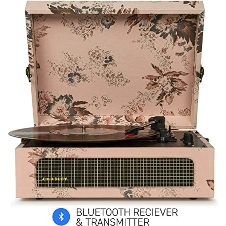 Crosley Plattenspieler mit Blumenmuster, CR8017B-FL4 – Bild 5