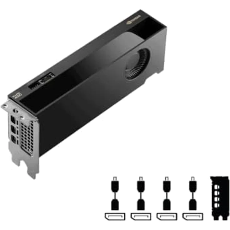 PNY nVidia RTX Pro 4000 Blackwell SFF, Grafikkarte mit 24GB GDDR7, PCI-Express, schwarz – Bild 4
