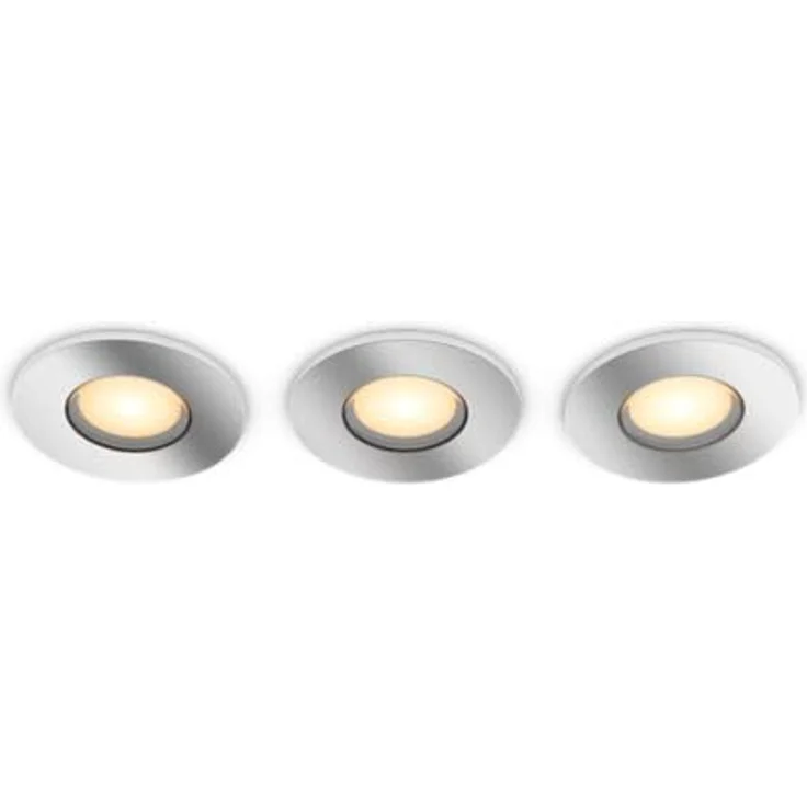 Philips Hue Adore recessed chrome 3x5W 230V, Smarte Deckenbeleuchtung mit flexibler Lichtsteuerung – Bild 1