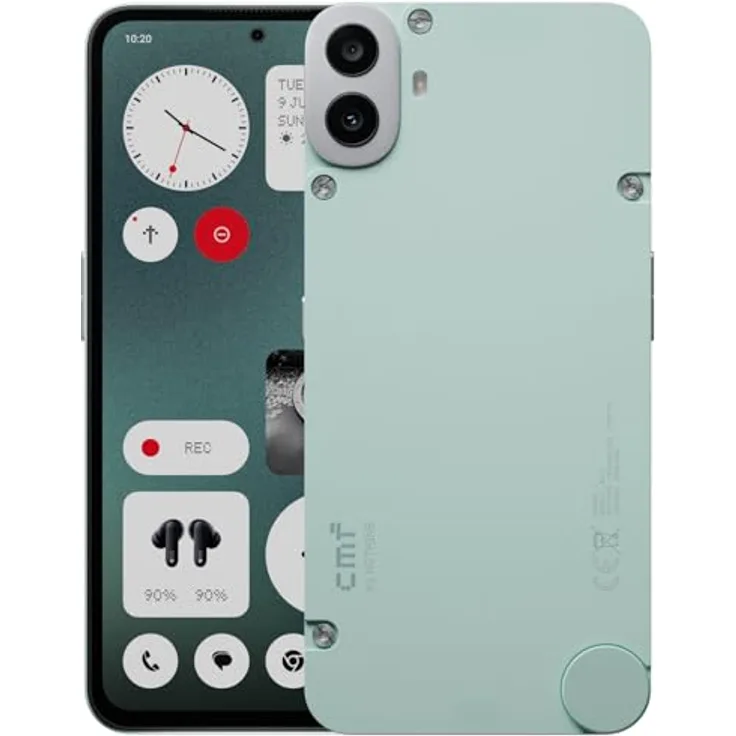 CMF BY NOTHING CMF Phone 1 8+128GB - Handy ohne Vertrag mit 50 MP Sony-Kamera, Ultra XDR & 6,67 Zoll Super-AMOLED-Display - Hellgrün