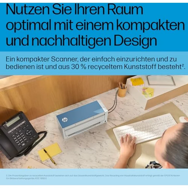 HP ScanJet Pro 4200 s1, ADF Duplex-Scanner für A4 mit 600 DPI, 40 ppm, Blau und Weiß – Bild 11