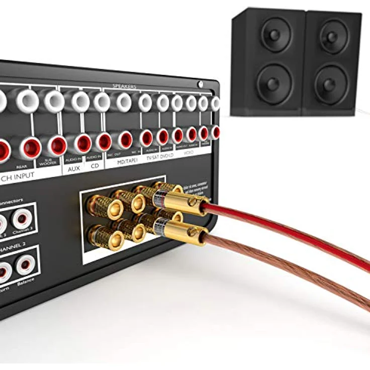 KabelDirekt - Bananenstecker - 5 Paare - (Steckverbinder für Lautsprecherkabel bis 6mm², Flexibler Anschluss der Kabel, HiFi Boxen, Verstärker, AV-Receiver, Endstufen, Sound- und Stereoanlagen) – Bild 3