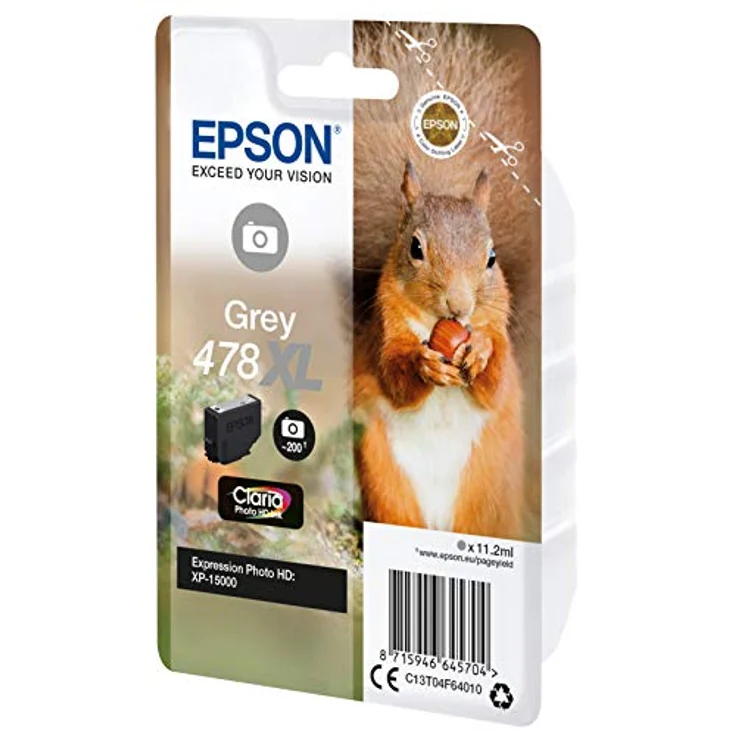 Epson 478XL - 11,2 ml - High Capacity - Grau - Original - Tintenpatrone - für Expression Photo XP-8500, XP-8500 Small-in-One (C13T04F64010) – Bild 3
