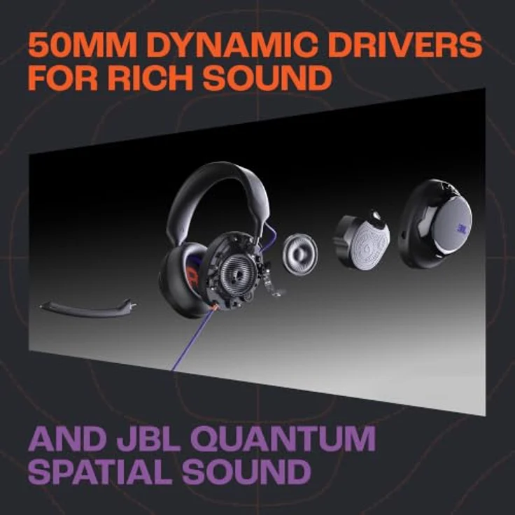 JBL Quantum 120, Kabelgebundenes Gaming-Over-Ear-Headset mit 3,5 mm Klinke, Schwarz – Bild 3
