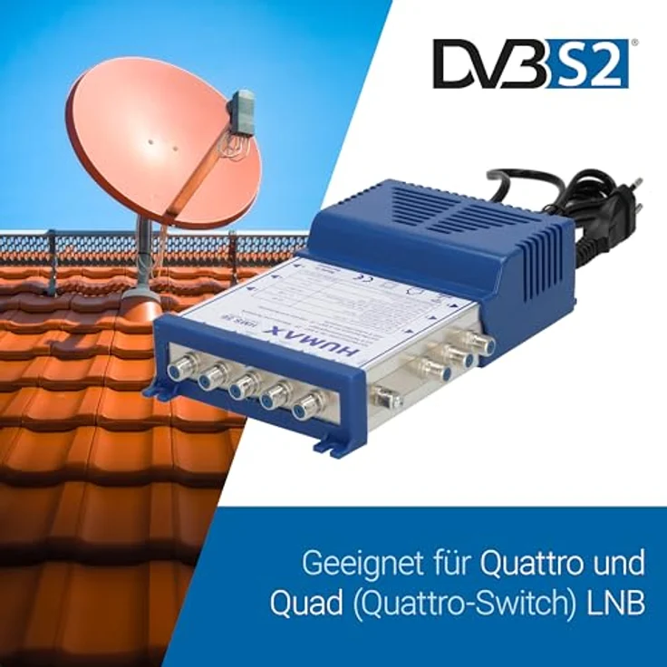 Humax HMS 56 5x6 Multischalter für 6 Teilnehmer (Quattro und Quad LNB, Netzteil mit Standby Funktion) – Bild 7