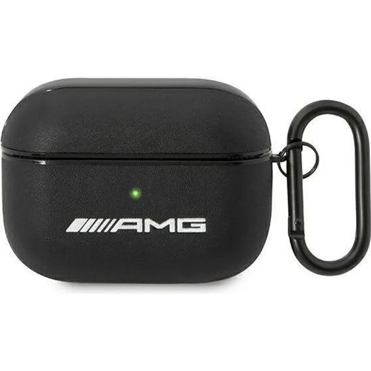 Mercedes Mercedes AMG Leder Großes Logo – CASE AirPods Pro (Schwarz), Kopfhörertasche + Schutzhülle, Schwarz