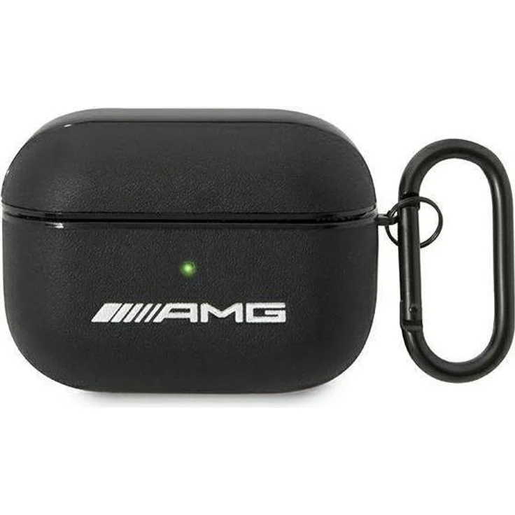 Mercedes Mercedes AMG Leder Großes Logo – CASE AirPods Pro (Schwarz), Kopfhörertasche + Schutzhülle, Schwarz