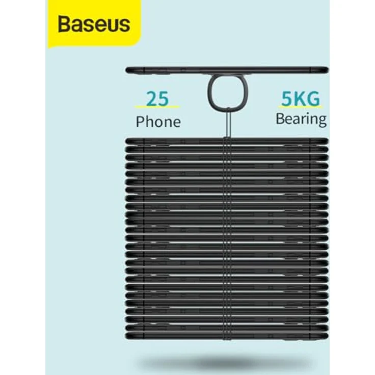 Baseus Invisible Ring Holder für Smartphones, ultradünner selbstklebender Halter in Roségold – Bild 3