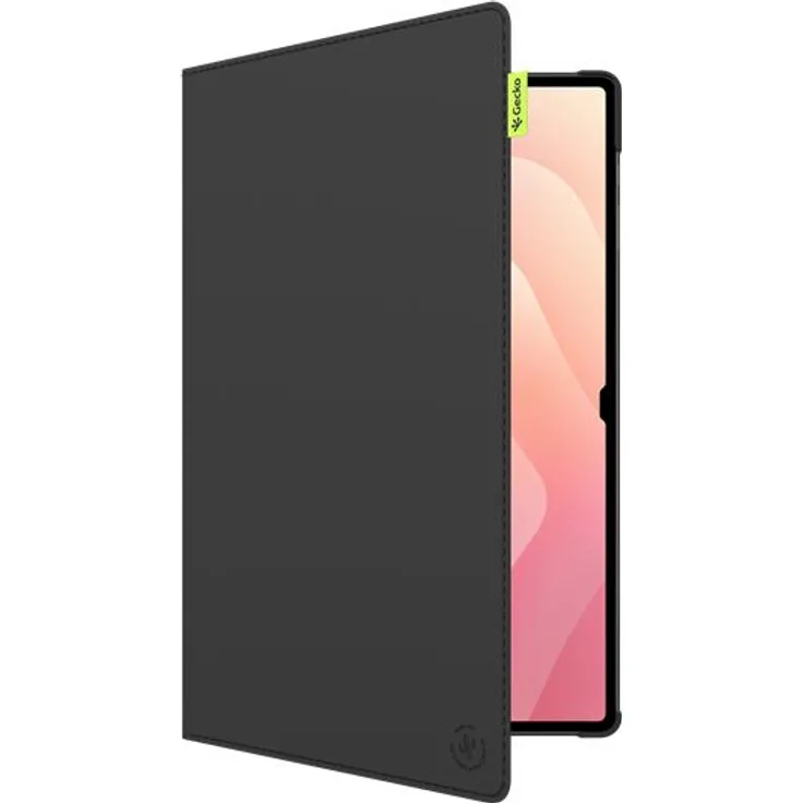 Gecko Covers Book-Cover Cactus Black, Tablet-Hülle aus recyceltem Kaktusleder mit automatischer Schlaf-/Weckfunktion für Samsung Galaxy Tab S11 Ultra, Schwarz