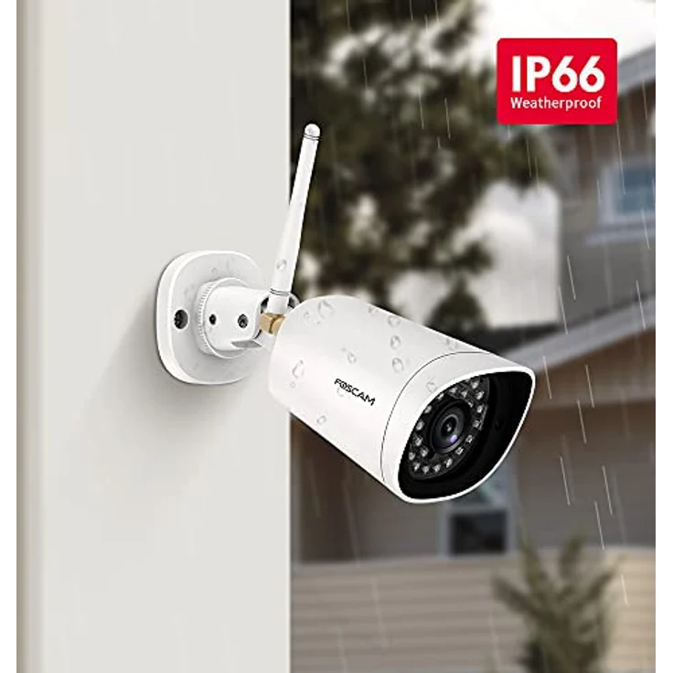 Foscam G4P - Weiße Super HD Outdoor IP Kamera mit 20m Nachtsicht, Bewegungserkennung, 4MP, IP-WLAN-Überwachungskamera u. Gegensprech-Zweiwege-Audio, wetterfeste Security-Cam mit microSD-Kartenslot – Bild 4
