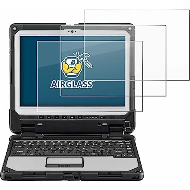 BROTECT Panzerglasfolie für Panasonic Toughbook CF-33 (3 Stück) Schutzglas Schutzfolie [Extrem Kratzfest 9H, Anti-Fingerprint, Ultra-Transparent]
