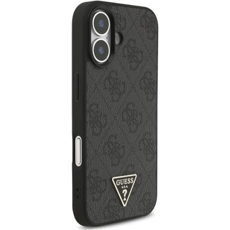 CG MOBILE Guess 4G Riemen mit Dreieck-Logo, kompatibel mit MagSafe Hülle für iPhone 17, aus TPU/PC, Schwarz – Bild 4