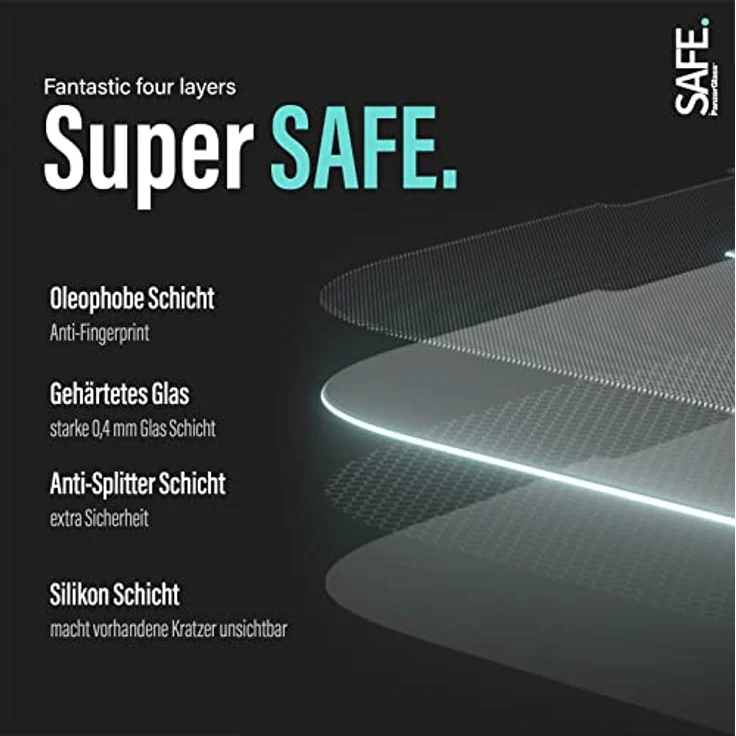 SAFE by PanzerGlass Screen Protector für Apple iPhone 12 | 12 Pro, Edge-to-Edge, kratz- und schockresistent, 100% Touch-Sensitivity, fingerprints-abweisend – Bild 3