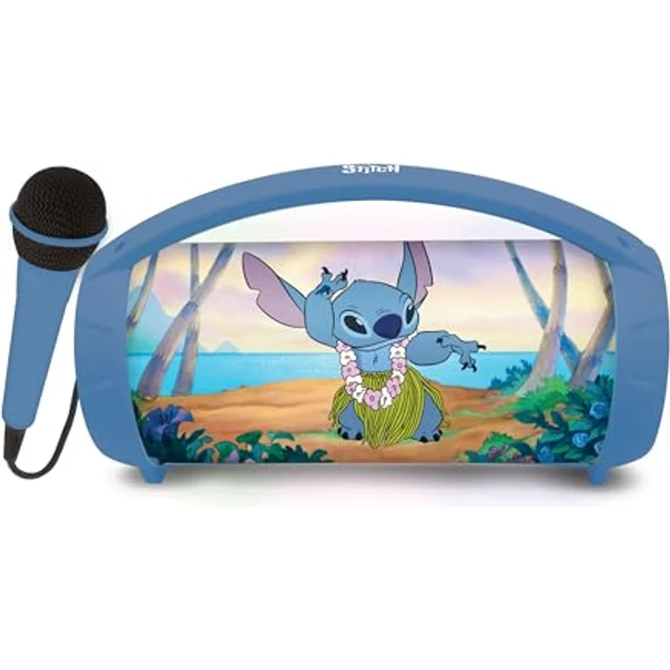 Lexibook Disney Bluetooth-Lautsprecher, leuchtend blau, kabellos mit Mikrofon und TWS-Funktion, für Kinder ab 5 Jahren – Bild 1