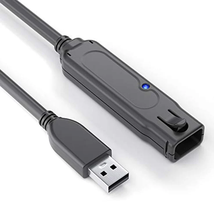 PureLink DS3100-100 USB 3.1 Gen.1 Aktiv Verlängerungskabel (USB-A Stecker auf USB-A Buchse), Spannungerversorgung vom USB Port, kein Netzteil benötigt, 10,0m, schwarz – Bild 1