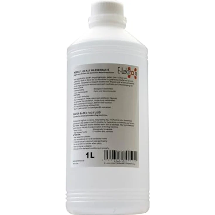 E-Lektron FFL1-P Nebelfluid mittlerer Dichte, neutral-weißer Nebel für DJ Nebelmaschine, 1L – Bild 2