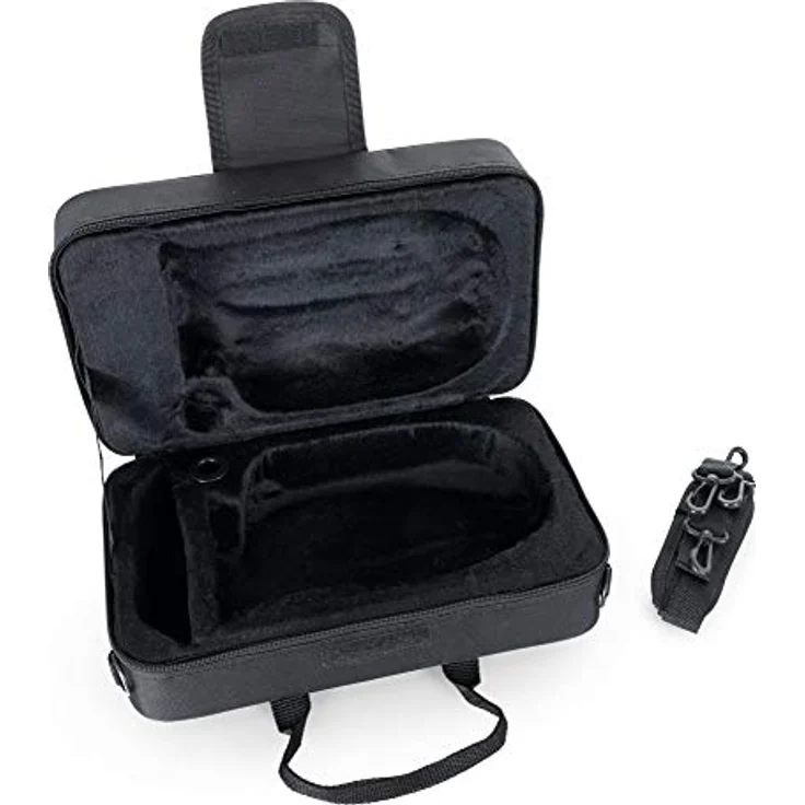 Classic Cantabile Leichtkoffer für TT-400 Taschentrompete - reiß- und wasserfestes Außengewebe, hochwertige Thermopolsterung, Außenmaße 32 x 21 x 12 cm, schwarz – Bild 2