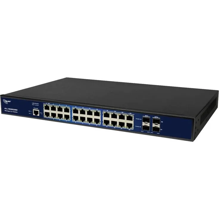 Allnet ALL-SG8626M Full Managed 24 Port Gigabit Switch, 26 Ports, Schwarz