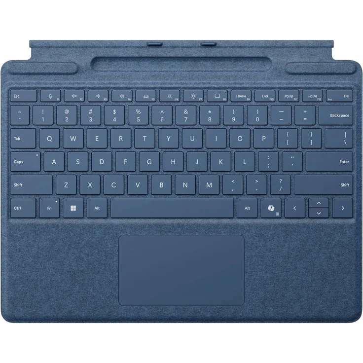 Microsoft Surface Pro Keyboard mit Stiftaufbewahrung Tastatur mit Touchpad, schwarz