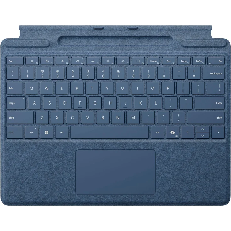 Microsoft Surface Pro Keyboard mit Stiftaufbewahrung Tastatur mit Touchpad, schwarz