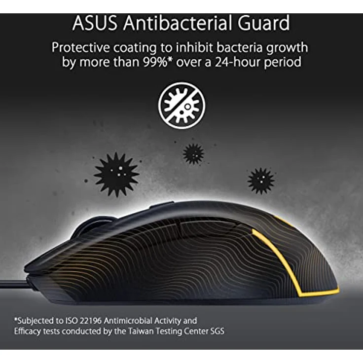 ASUS TUF Gaming M3 GEN II – kabelgebundene Gaming-Maus, Ultraleicht, 59 g, Sensor 8000 DPI, langlebige Beschichtung (IP56), Lebensdauer der Switches von 60 m Klicks, 6 x programmierbare Tasten und – Bild 4