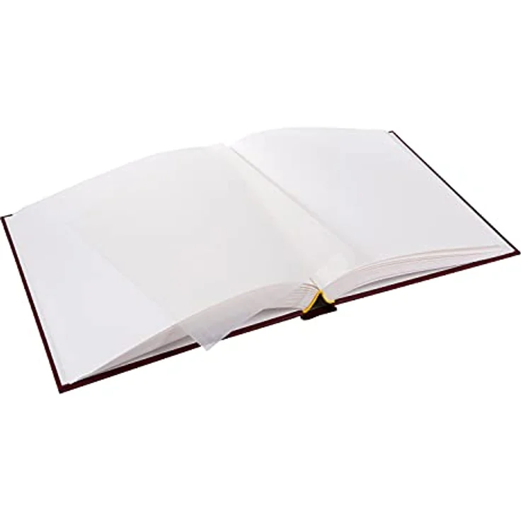 goldbuch 31 383 Fotoalbum Classic mit 100 weißen Seiten und Pergamin Trennblätter, Fotobuch mit Kunstleder Einband und Goldprägung, Album zum Einkleben, Erinnerungsalbum 30 x 31 x 6 cm, bordeaux – Bild 3