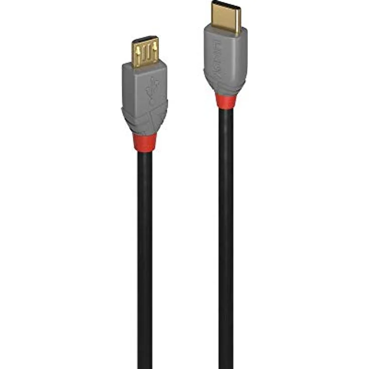 LINDY 36890 0.5m USB 2.0 Typ C an Micro-B Kabel anthrazit – Bild 1