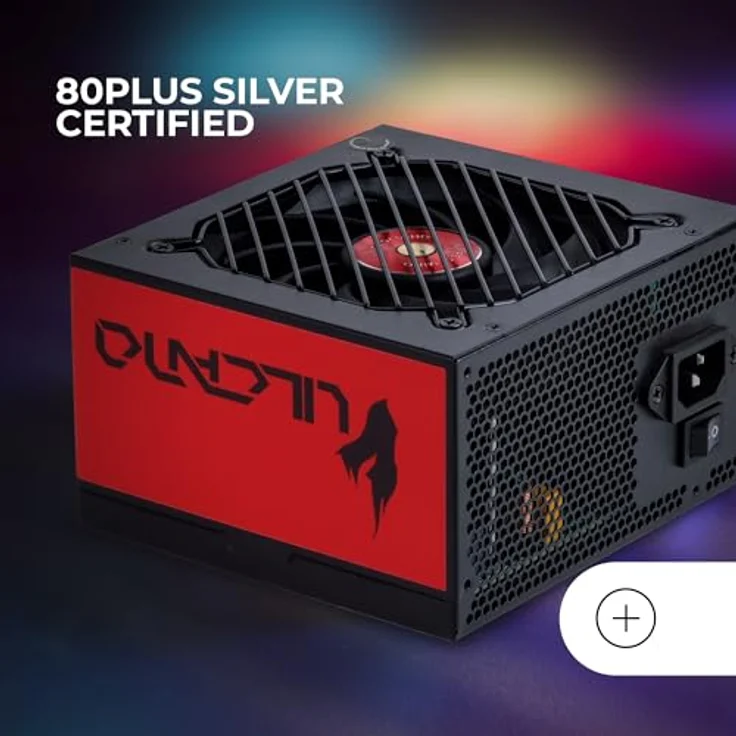 Mars Gaming MPVU750SI, ATX Netzteil 750W, 80 Plus Silver, +87% Effizienz, AI2-RPM, aktive PFC, japanische Kondensatoren, Rot – Bild 4
