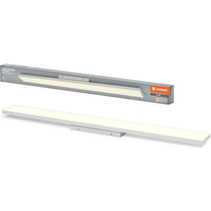 Ledvance Planon Frameless LED-Panelleuchte in Weiß, 35 W, rechteckige Form (1200 x 100 mm), warmweiße Lichtfarbe bei 3000 K, Aluminium-Gehäuse