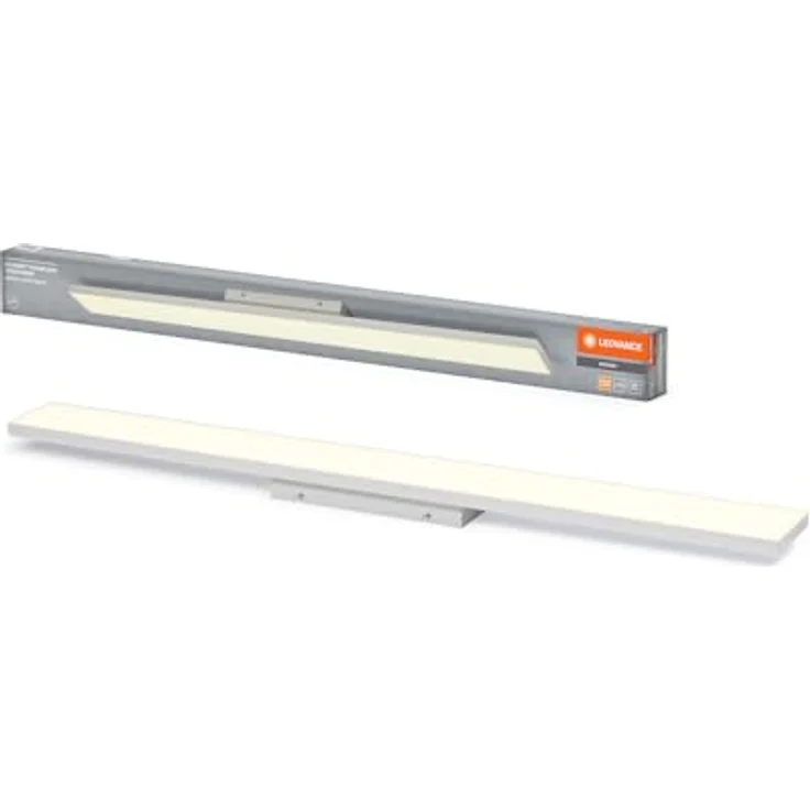 Ledvance Planon Frameless LED-Panelleuchte in Weiß, 35 W, rechteckige Form (1200 x 100 mm), warmweiße Lichtfarbe bei 3000 K, Aluminium-Gehäuse – Bild 1