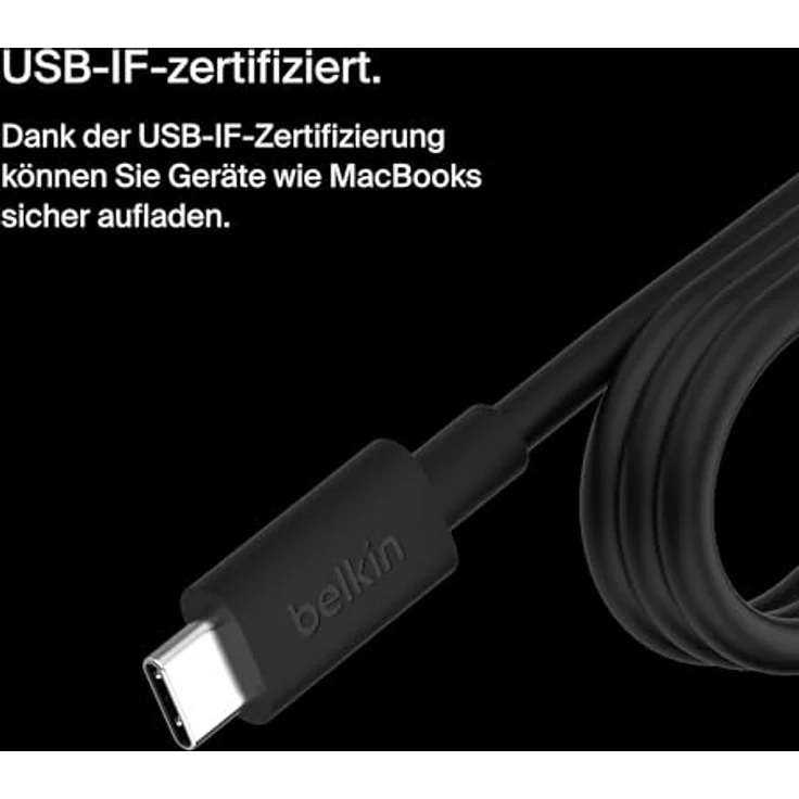 Belkin USB-C GaN Netzteil 100W Power Delivery, Notebook Netzteil mit 2,5 m Kabel, Schwarz – Bild 7
