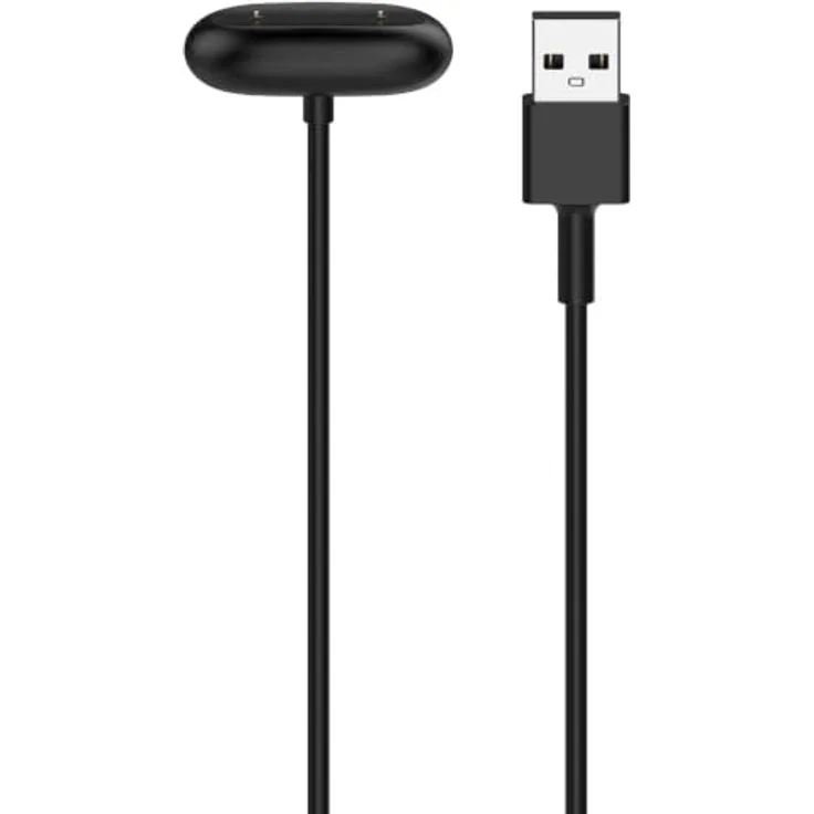 Wigento Ladekabel für Google Fitbit Air, magnetisch mit Ladebase, 1 Meter, Schwarz