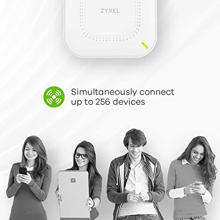 ZyXEL True WiFi 6 AX1800 WLAN-AP (802.11ax Dual-Band), 1,77 Gbit-s mit ODFMA und Dual 2x2 MU-MIMO-Antenne, verwaltbar über Nebula App-Cloud oder Standalone (NWA50AX-EU0102F) – Bild 4
