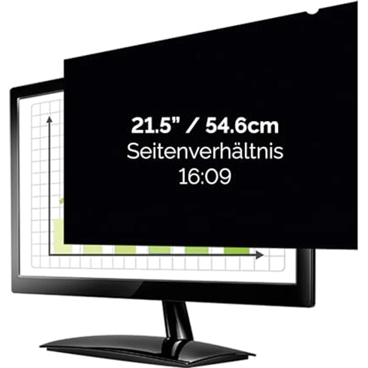 Fellowes PrivaScreen Blickschutzfilter (für Laptop und Monitor, 54,6cm (21,5 Zoll) Widescreen 16:9) – Bild 2