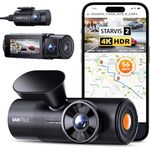 VANTRUE N4 Pro Dashcam Auto 4K HDR + 1080P HDR+ 1080P HDR, STARVIS 2 Dash Cam 5GHz WiFi, Sprachbefehl Auto Kamera 3 Lens Puffer Parküberwachung Sternenlicht Infrarot Nachtsicht, GPS, 2.45”Max 512GB