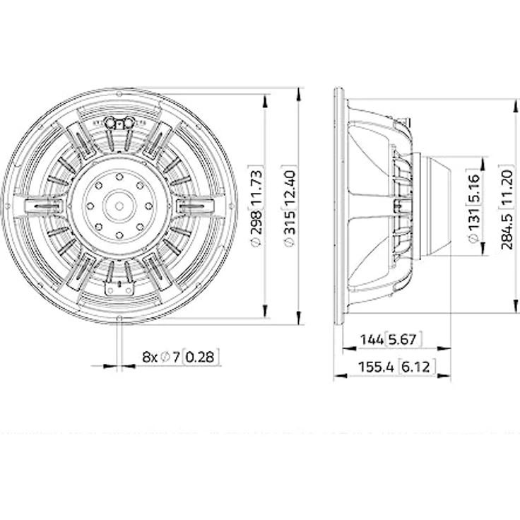 LAVOCE WAN123.01 12" Subwoofer Neodymium Magnet Aluminium Basket Driver – Bild 3