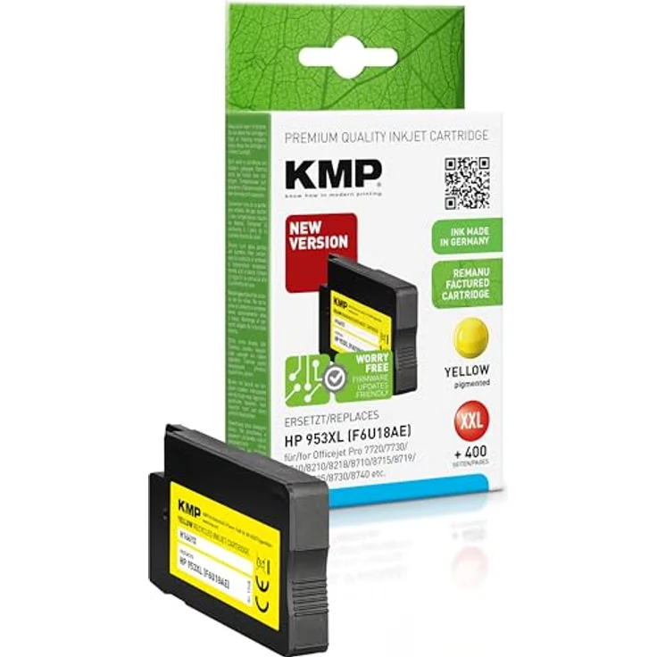 KMP H166YX Tintenpatrone ERSETZT 953XL, yellow, 30ml Füllmenge für ca. 2.000 Seiten – Bild 2
