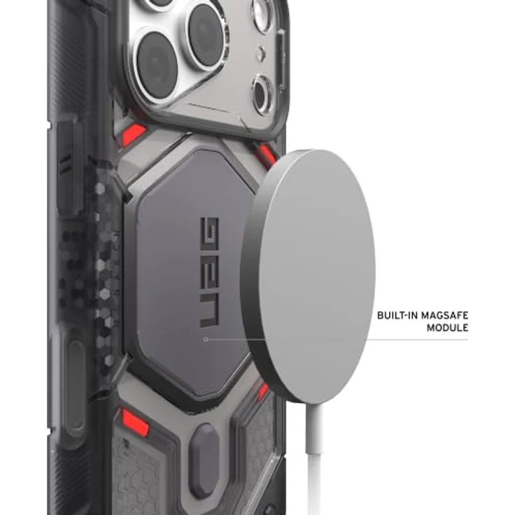 Urban Armor Gear Monarch Pro MagSafe Bumper für Apple iPhone 18 Pro, grau, 5-lagiger Schutz, stossfest und robust mit Karbonfasern – Bild 5