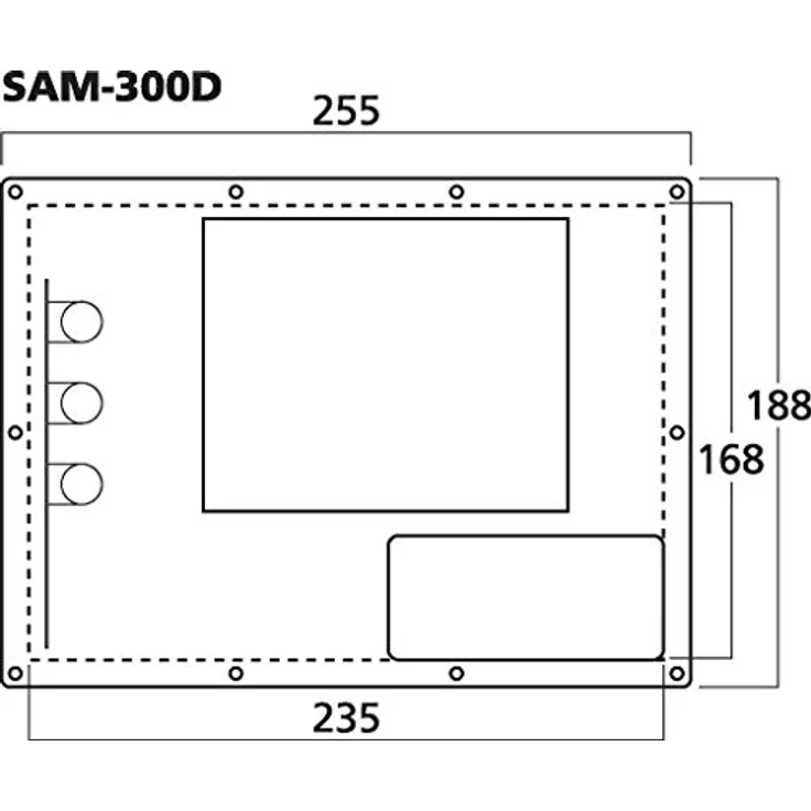 Monacor SAM-300D Aktives Subwoofer-Modul Klasse-D für das Digitale Zeitalter, Einbau-Verstärker in Schwarz mit Lautsprecherschutz – Bild 3