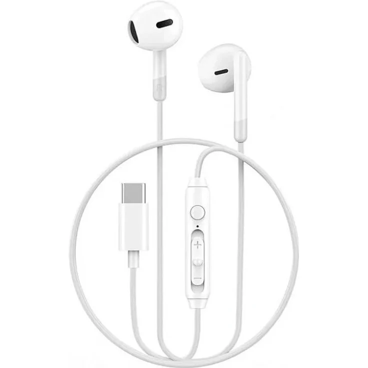 WiWU Kopfhörer - Kabelgebundene Stereo-Kopfhörer EB314 USB C, weiß In-Ear